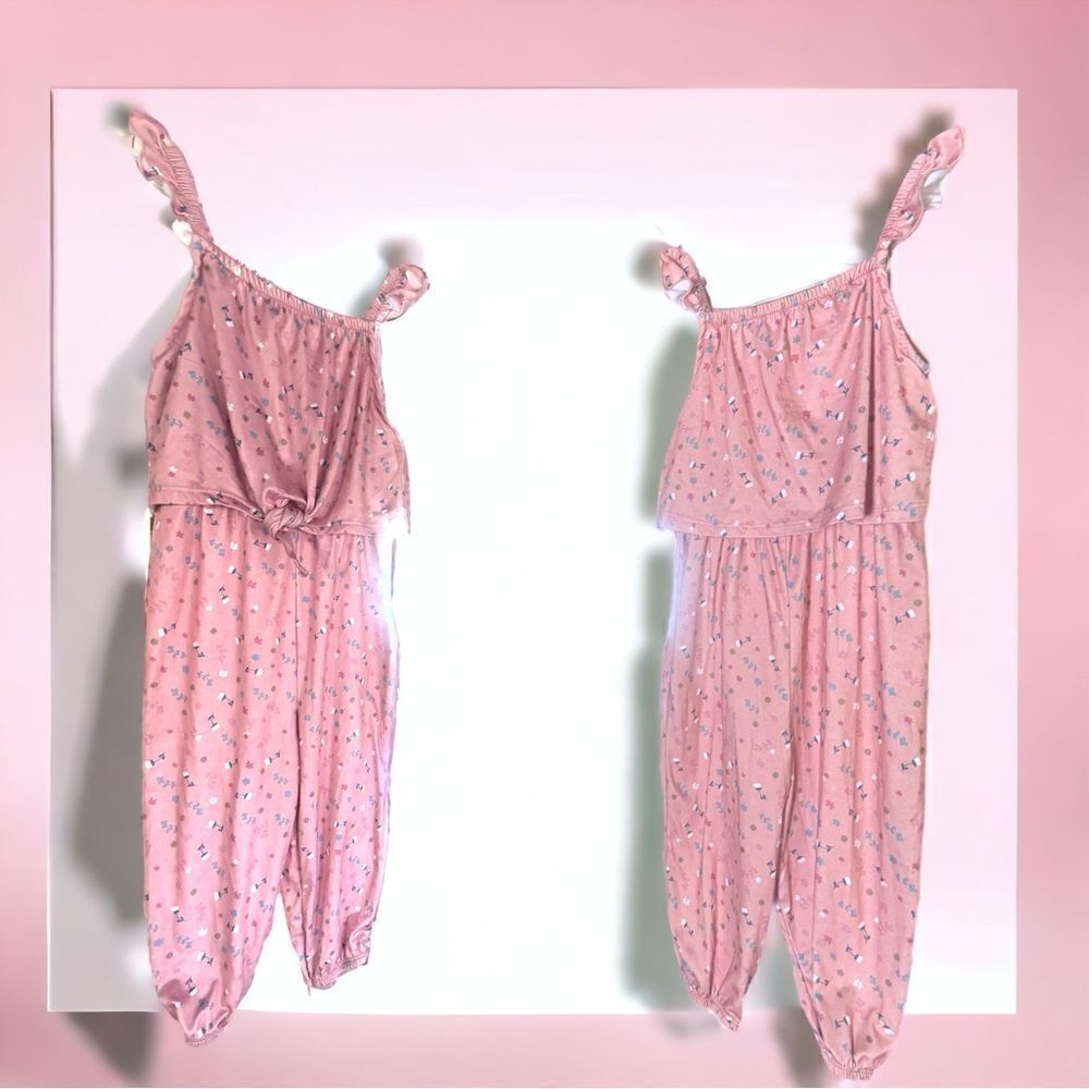 BTWEEN l Girl’s Pink Romper, 1-piece l Tie-front l Sleeveless l 3T l EUC